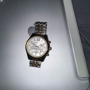 Michael Kors Two-Tone Silver and Gold Men's Chronograph Watch